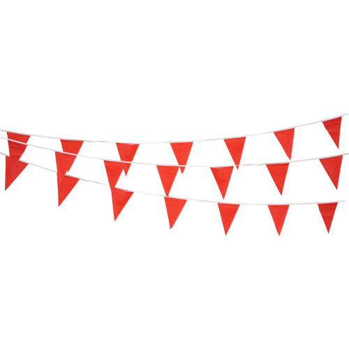 Pennant String, 60' L, Red Les Fournitures Industrielles Méga