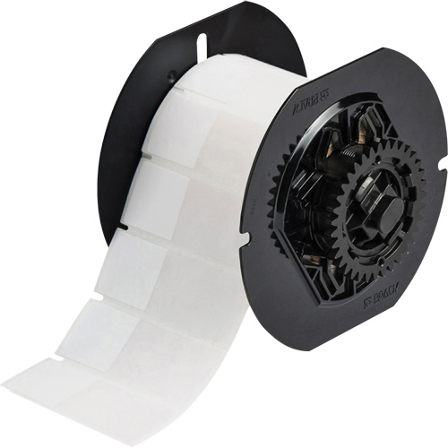 &eacute;tiquette autoplastifi&eacute;es pour fils et c&acirc;bles, Vinyle, 1" lo x 2,6" h, Incolore/blanc Les Fournitures Industrielles Méga