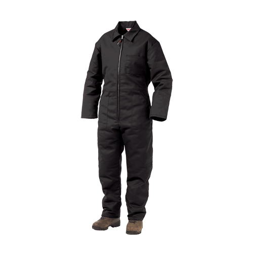 Lined Twill Coveralls, Men's, Black, Size Large Les Fournitures Industrielles Méga