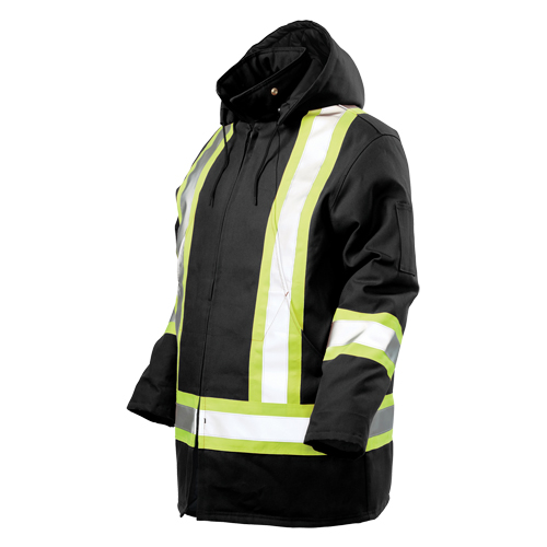 Safety Parka, Black, Large Les Fournitures Industrielles Méga