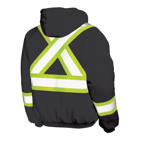 Insulated Safety Hoodie, Polyester, Large, Black Les Fournitures Industrielles Méga