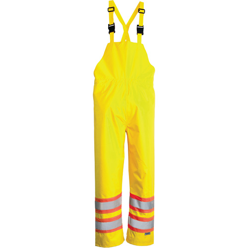 Open Road&reg; Bib Pants, Polyester, Small, High Visibility Lime-Yellow Les Fournitures Industrielles Méga