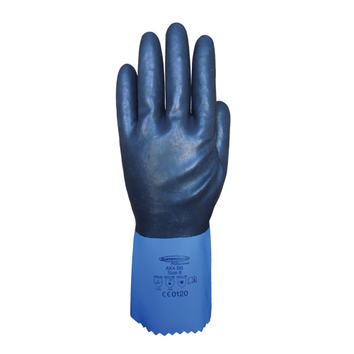 Gants enti&egrave;rement tremp&eacute;s et r&eacute;sistants aux produits chimiques Summitech, Taille Petit/7, 11,8" lo, Chloropr&egrave;ne, Doublure en Poly-coton, 59 mils Les Fournitures Industrielles Méga