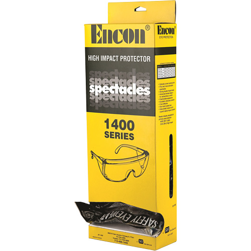 Veratti&reg; Tuff Spec&reg; 1400 Series Safety Glasses with Encon&reg; Dispenser Box, Clear Lens, ANSI Z87+/Meets/Exceeds CSA Z94.3 Les Fournitures Industrielles Méga