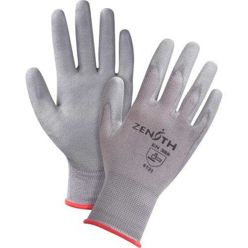 Gants en nylon enduits de polyur&eacute;thane sans DMF, 9/Grand, R&ecirc;vetement Polyur&eacute;thane, Calibre 15, Enveloppe en Nylon Les Fournitures Industrielles Méga