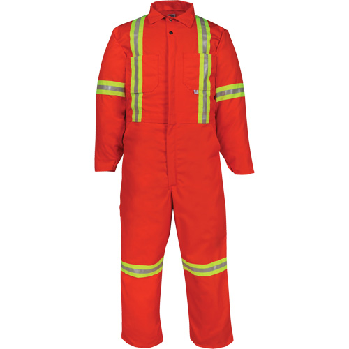Deluxe Reflective Coveralls, 50 (Tall), Orange Les Fournitures Industrielles Méga