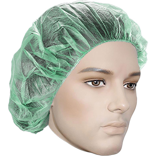 Bonnets bouffants, Polypropyl&egrave;ne, 21", Vert Les Fournitures Industrielles Méga