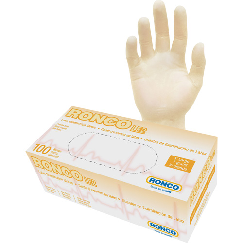 Disposable Gloves, X-Large, Latex, 4-mil, Powder-Free, Natural, Class 2 Les Fournitures Industrielles Méga