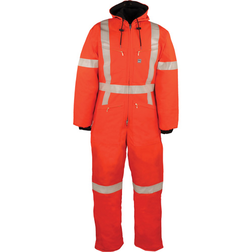 Reflective Insulated Coveralls, Small, Orange Les Fournitures Industrielles Méga