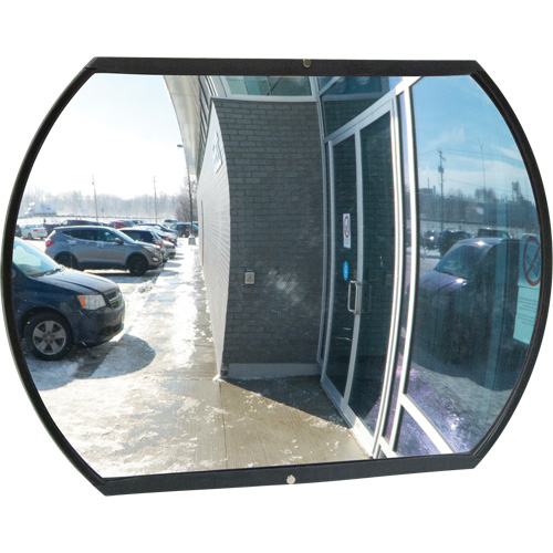 Roundtangular Convex Mirror with Bracket, 24" H x 36" W, Indoor/Outdoor Les Fournitures Industrielles Méga