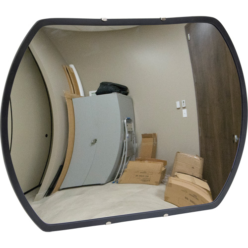Roundtangular Convex Mirror with Bracket, 18" H x 26" W, Indoor/Outdoor Les Fournitures Industrielles Méga