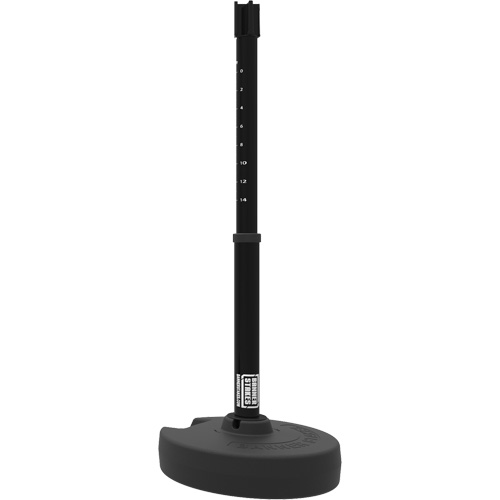 PLUS Barrier Post Set Receiver, 42" High, Black Les Fournitures Industrielles Méga