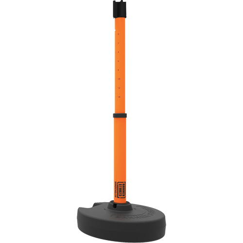 PLUS Barrier Post Set Receiver, 42" High, Orange Les Fournitures Industrielles Méga