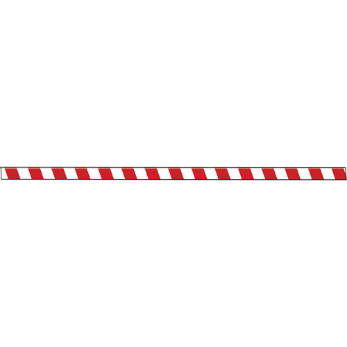 Tough-Mark Heavy-Duty Floor Marking, Rectangle, 48" L x 3" W, Red and White, Polyethylene Les Fournitures Industrielles Méga