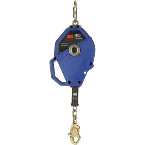 Cordage de s&eacute;curit&eacute; autor&eacute;tractable avec verrouillage intelligent, 50', Acier galvanis&eacute;, Pivotant Les Fournitures Industrielles Méga