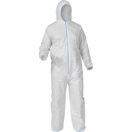 Protective Coveralls, Medium, White, Microporous Les Fournitures Industrielles Méga