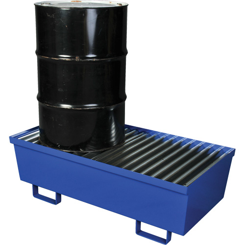 Steel Spill Containment Pallet, 74 US gal. Spill Capacity, 27" x 51.25" x 13" Les Fournitures Industrielles Méga