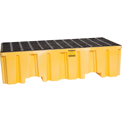 Spill Containment Pallet, 66 US gal. Spill Capacity, 26.25" x 51" x 13.75" Les Fournitures Industrielles Méga