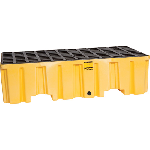 Spill Containment Pallet, 66 US gal. Spill Capacity, 26.25" x 51" x 13.75" Les Fournitures Industrielles Méga