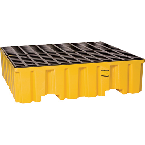 Palette de confinement des d&eacute;versements, Capacit&eacute; de d&eacute;versement 132 gal. US, 51" x 52,5" x 13,75" Les Fournitures Industrielles Méga