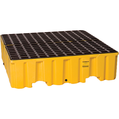 Spill Containment Pallet, 132 US gal. Spill Capacity, 51" x 52.5" x 13.75" Les Fournitures Industrielles Méga