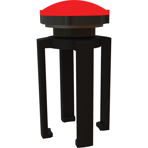 Balise stroboscopique rouge et support pour le syst&egrave;me de barri&egrave;re PLUS, Noir Les Fournitures Industrielles Méga