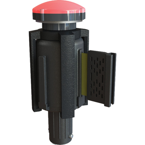 Balise stroboscopique rouge et support pour le syst&egrave;me de barri&egrave;re PLUS, Noir Les Fournitures Industrielles Méga