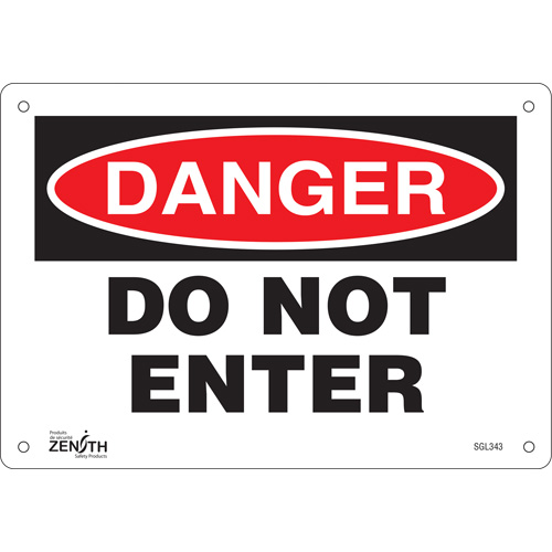 "Do Not Enter" Sign, 7" x 10", Aluminum, English Les Fournitures Industrielles Méga