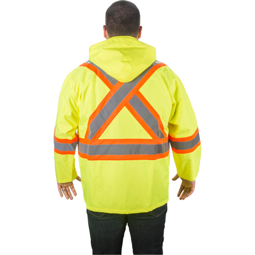RZ1000 Rain Jacket, Polyester, 3X-Large, High Visibility Lime-Yellow Les Fournitures Industrielles Méga