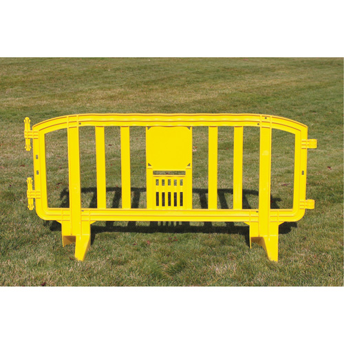 Movit Barricade, Interlocking, 78" L x 39" H, Yellow Les Fournitures Industrielles Méga