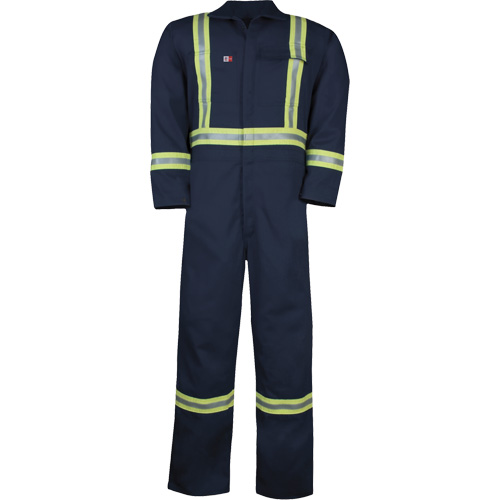 Combinaison non doubl&eacute;e Westex UltraSoft, Taille Grand (grande taille), Bleu marine, 12,4 cal/cm2 Les Fournitures Industrielles Méga