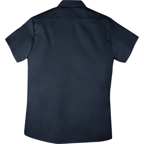 Chemise de travail &agrave; manches courtes en tissu crois&eacute; avec boutons-pression, Hommes, Moyen (grande taille), Bleu marin Les Fournitures Industrielles Méga