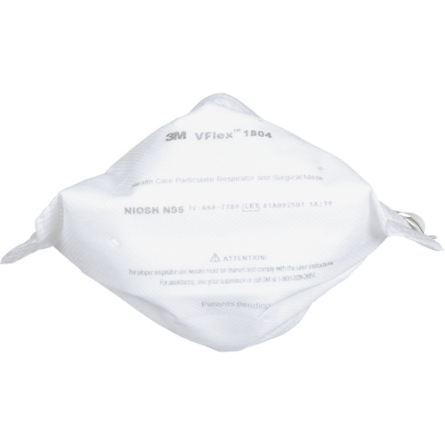 Respirateur et masque chirurgical VFlex contre les particules en sant&eacute;, N95, Certifi&eacute; NIOSH Les Fournitures Industrielles Méga