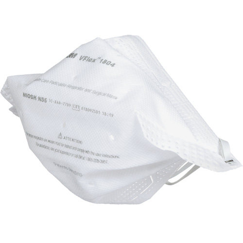Respirateur et masque chirurgical VFlex contre les particules en sant&eacute;, N95, Certifi&eacute; NIOSH Les Fournitures Industrielles Méga