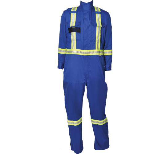 Combinaisons ignifuges &agrave; bandes Firewall FR, Taille T-petit, Bleu royal Les Fournitures Industrielles Méga