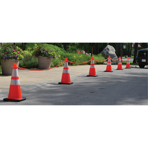 Ensemble de c&ocirc;nes de signalisation et chaînes, 36", Orange Les Fournitures Industrielles Méga