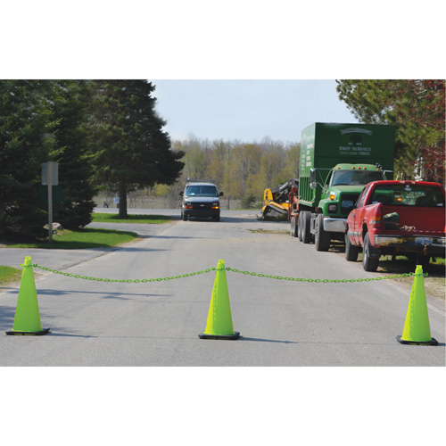 Ensemble de c&ocirc;nes de signalisation et chaînes, 36", Orange Les Fournitures Industrielles Méga