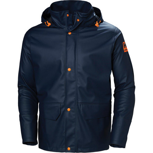 Gale Rain Jacket, Polyester/Polyurethane, Small, Navy Blue Les Fournitures Industrielles Méga