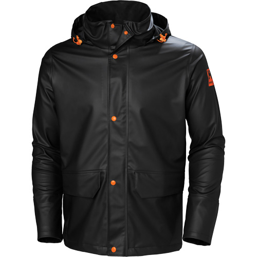 Gale Rain Jacket, Polyester/Polyurethane, Medium, Black Les Fournitures Industrielles Méga