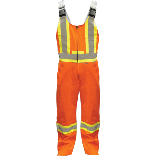 Overalls, Poly-Cotton, Small, High Visibility Orange Les Fournitures Industrielles Méga