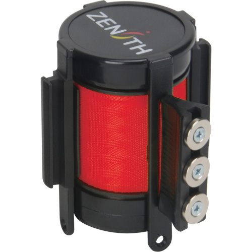 Cassette de ruban magn&eacute;tique pour barri&egrave;re de contr&ocirc;le des foules personnalis&eacute;e, 12', Ruban Rouge Les Fournitures Industrielles Méga