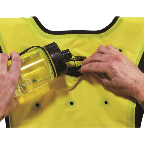 Chill-Its&reg; 6687 Economy Dry Evaporative Cooling Vest, Large/X-Large, High Visibility Lime-Yellow Les Fournitures Industrielles Méga
