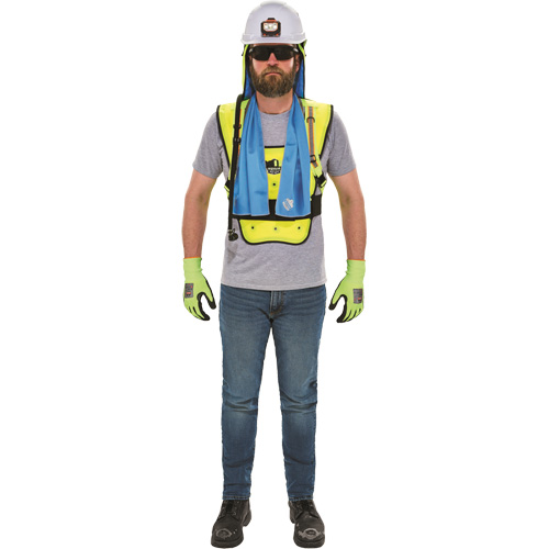 Chill-Its&reg; 6687 Economy Dry Evaporative Cooling Vest, Large/X-Large, High Visibility Lime-Yellow Les Fournitures Industrielles Méga