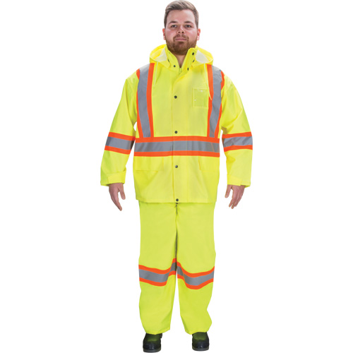 V&ecirc;tements imperm&eacute;ables RZ1000, Polyester, Grand, Jaune lime haute visibilit&eacute; Les Fournitures Industrielles Méga