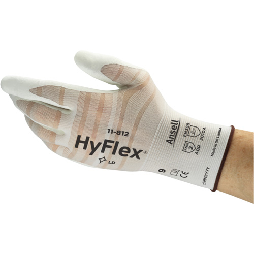 Gants HyFlex 11-812, 6, R&ecirc;vetement Mousse de nitrile, Calibre 18, Enveloppe en Nylon/Spand Les Fournitures Industrielles Méga