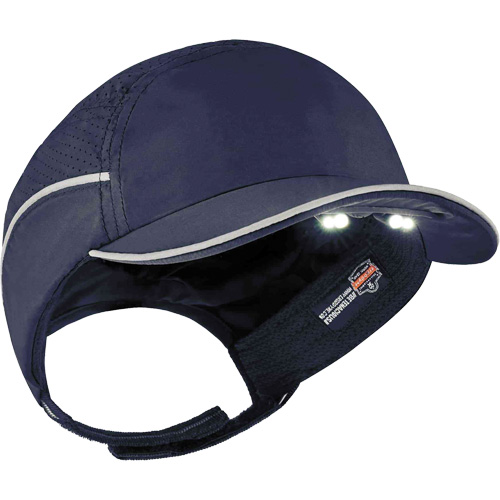 Skullerz&reg; 8965 Lightweight Bump Cap Hat with LED Lighting, Navy Blue Les Fournitures Industrielles Méga