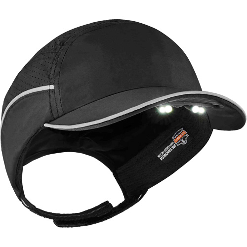 Skullerz&reg; 8965 Lightweight Bump Cap Hat with LED Lighting, Black Les Fournitures Industrielles Méga