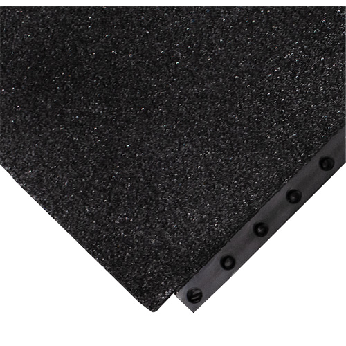24/Seven&reg; Locksafe&reg; Anti-Fatigue Mat, Textured, 3' x 3' x 5/8", Black, Nitrile Les Fournitures Industrielles Méga