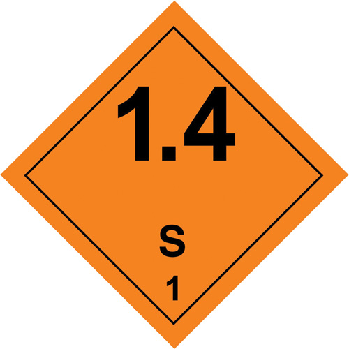 &eacute;tiquettes de manutention de mati&egrave;res dangereuses, 4" lo x 4" la, Noir/orange Les Fournitures Industrielles Méga