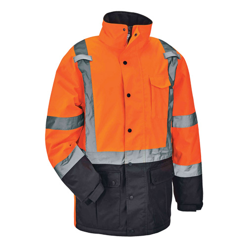 Parka thermique GloWear 8384 de Type R, Orange haute visibilit&eacute;, Grand Les Fournitures Industrielles Méga